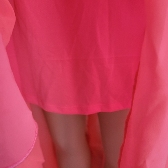 CITY TRIANGLES HI LOW LIGHT PINK CORAL DRESS SIZE 5 - Picture 4 of 4